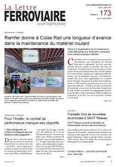 À lire dans La Lettre ferroviaire 173 À lire dans La Lettre ferroviaire 173