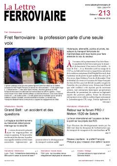 La Lettre ferroviaire n°213 La Lettre ferroviaire n°213