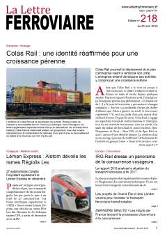 La Lettre ferroviaire n°218 La Lettre ferroviaire n°218