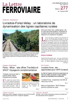 À lire dans La Lettre ferroviaire 277 À lire dans La Lettre ferroviaire 277