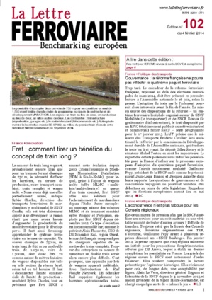 A lire dans La Lettre ferroviaire 102