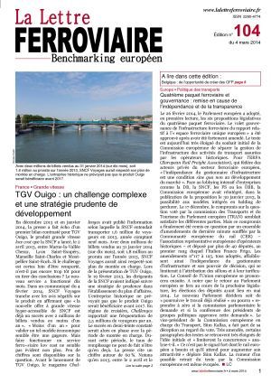 A lire dans La Lettre ferroviaire 104 A lire dans La Lettre ferroviaire 104