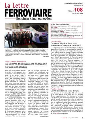 Lettre ferroviaire n°108 Lettre ferroviaire n°108