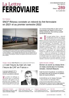 La Lettre ferroviaire n°289 La Lettre ferroviaire n°289