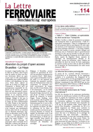 La Lettre ferroviaire n°114 La Lettre ferroviaire n°114
