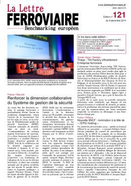 À lire dans La Lettre ferroviaire 121 À lire dans La Lettre ferroviaire 121