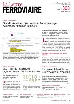 À lire dans La Lettre ferroviaire 308 À lire dans La Lettre ferroviaire 308