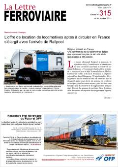À lire dans La Lettre ferroviaire 315 À lire dans La Lettre ferroviaire 315