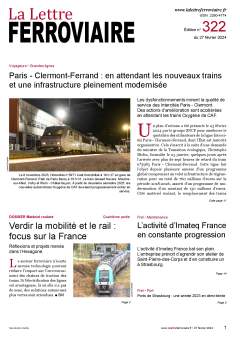 La Lettre ferroviaire 322 La Lettre ferroviaire 322