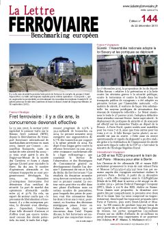 À lire dans La Lettre ferroviaire 144 À lire dans La Lettre ferroviaire 144