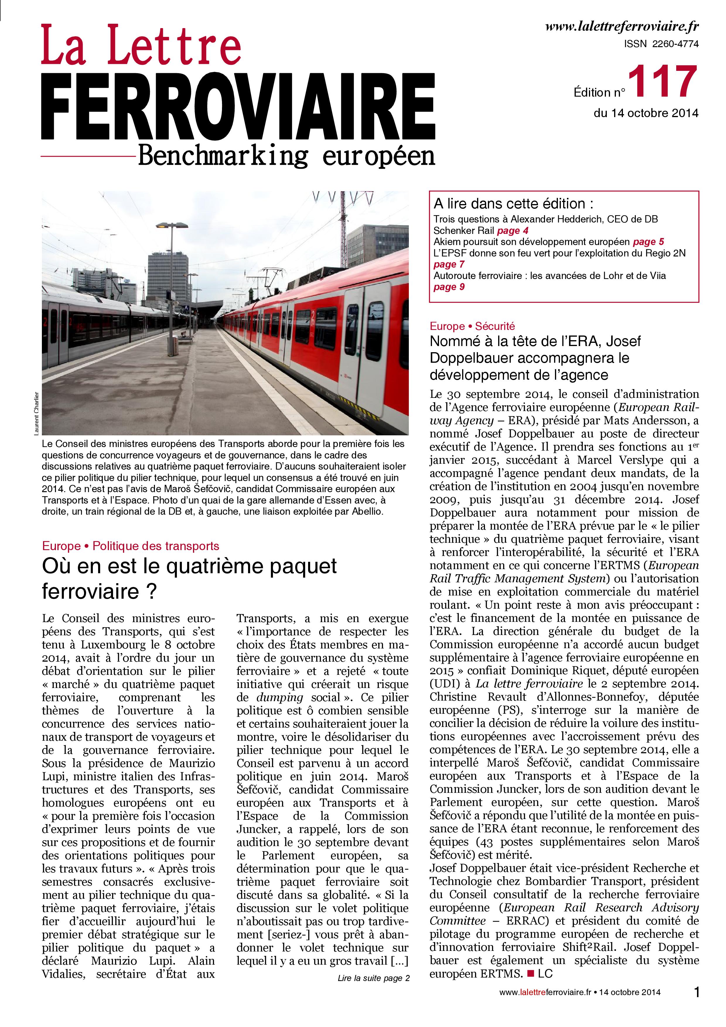 La Lettre ferroviaire n°117 La Lettre ferroviaire n°117