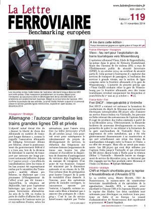 À lire dans La Lettre ferroviaire 119 À lire dans La Lettre ferroviaire 119