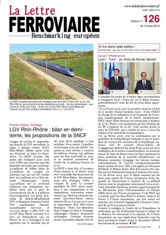 À lire dans La Lettre ferroviaire 126 À lire dans La Lettre ferroviaire 126