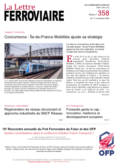 À lire dans La Lettre ferroviaire 358