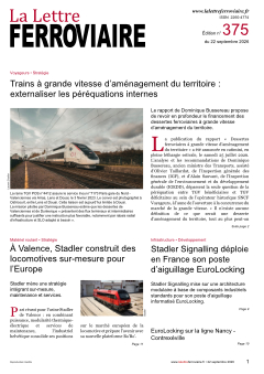 À lire dans La Lettre ferroviaire 375